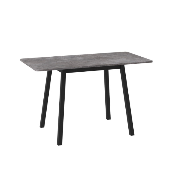 Стол TIRK RADIAL-94, раздвижной 94(126)х64, ДЫМЧАТАЯ КЕРАМИКА/ЧЕРНЫЙ TIRK RADIAL 94